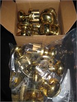 5 Used Brass Door Knob Kits
