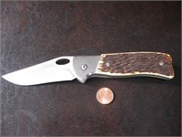Maxim antler Handled Folding Knife