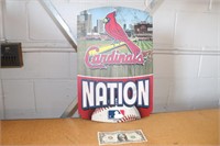 St Louis Cardinals Wooden Wall Plaque Baseball