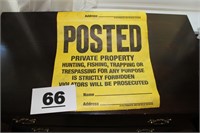 ROLL OF POSTED PRIVATE PROPERTY SIGNS