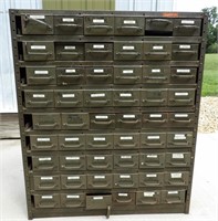 Vintage Equipto Steel Hardware Cabinet