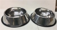 2 Stainless Steel Amazonbasics Animal Food Bowls