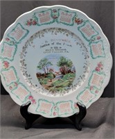 1908 Sterling China Calendar Plate