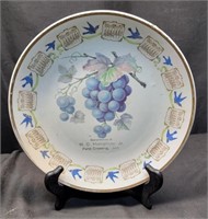1917 Semi Porcelain Calendar Plate
