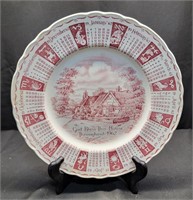 1962 Royal Staffordshire Ceramics Calendar Plate