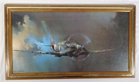British RAF Framed Spitfire Aircraft Print