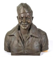 WWII USAAF KIA Aircrewman Bronze Bust - Named
