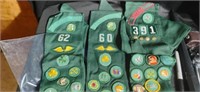 Vintage Girl Scout Sashes with badges patches