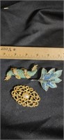 Three Signed Brooches - Cora premier and cadoro