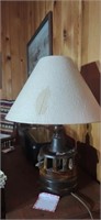 Antique Wagon Wheel Hub converted to a lamp