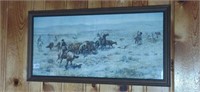 1958 Reprint Framed of "The Roundup" Charles M.