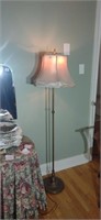 Antique Three Element Floor Lamp works. 60" tall