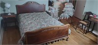 Lovely Walnut 1930s Bed Full Size