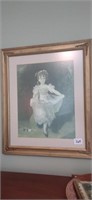 Vintage May Day Flower Girl Dancing Picture