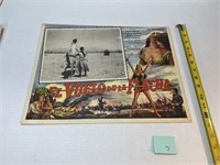 Vtg Run of the Arrow Spanish Movie Poster /  Card