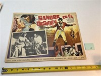 Vtg Blood in the Sand Spanish Movie Poster / Card