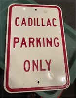 CADILLAC PARKING ONLY METAL SIGN