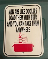 MEN ARE LIKE COOLERS SIGN