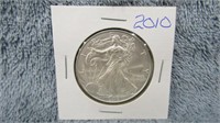 2010 SILVER AMERICAN EAGLE, MINT STATE