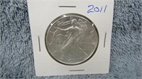 2011 SILVER AMERICAN EAGLE, MINT STATE