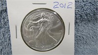 2012 SILVER AMERICAN EAGLE, MINT STATE