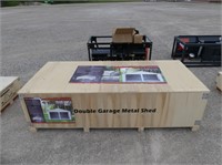 DOUBLE GARAGE METAL SHED