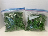 2 BAG LOTS OF MISC. TREES FOR TRAIN LAYOUT