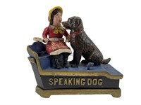 Cast Iron "Speaking Dog" Bank