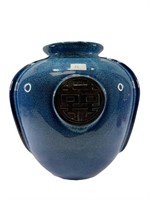 Blue Glaze Pottery Vase