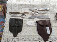 2 Boy Scout Sets, Notary Stamp & Utensils