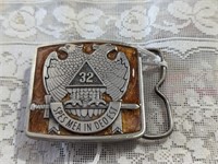 Free Mason Belt Buckle