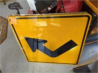 2 Large Metal Directional Traffic Signs