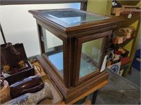 Illuminated Wood Display Case