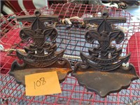 Be Prepared Cast Iron Bookends