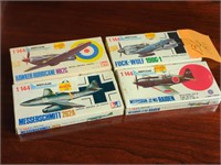 (4) 1/144 Scale Airplane Model Kits