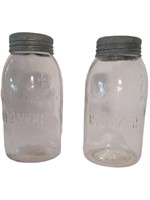 TWO CLEAR BEAVER HALF GALLONS