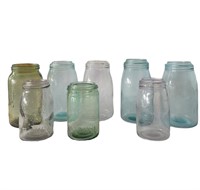 LOT OF EARLY COLOURED CROWN JARS