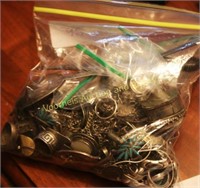 Large bag of silver jewelry, some sterling, some