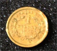 1852 - $1 GOLD PIECE