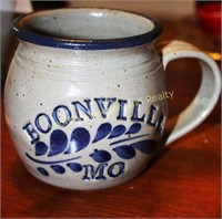 Stoneware coffee cup from Boonville, MO