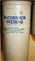 McCormick Deering stoneware Lye  gal. crock