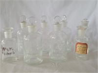 LOT OF SMALL APOTHECARY BOTTLES