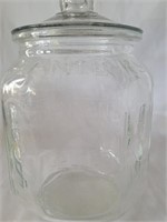 LARGE GLASS PLANTER'S PEANUTS JAR