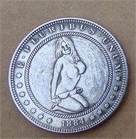 Hobo Style Challenge Coin Sexy Lady