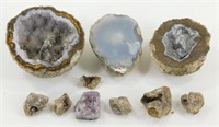 Agate/Geodes/Crystal - Purple, Brown