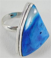 Dendritic Opal Ring - Size 7 1/2