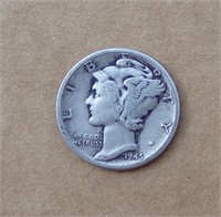 1945 US Silver Dime 90% Silver