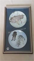 2 COLLECTOR PLATES IN FRAME