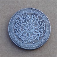 Seeing Eye Hobo Style Dollar Challenge Coin