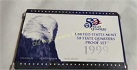 1999 US Mint State Quarters Proof Set